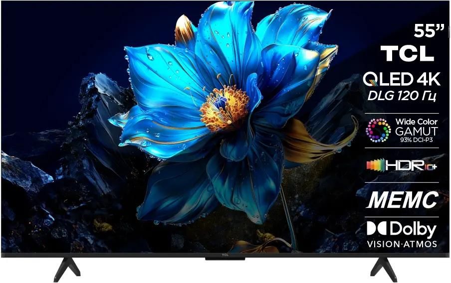 Телевизор 55" TCL 55P7K, 3840x2160, черный