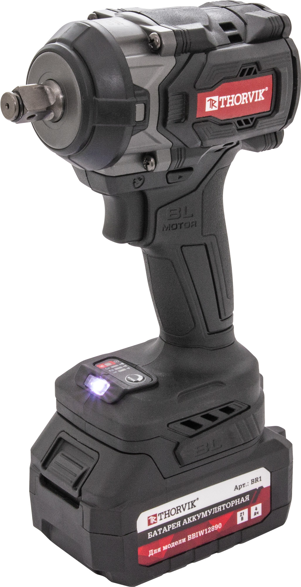 Гайковерт THORVIK BBIW12890, аккумуляторный, ударный