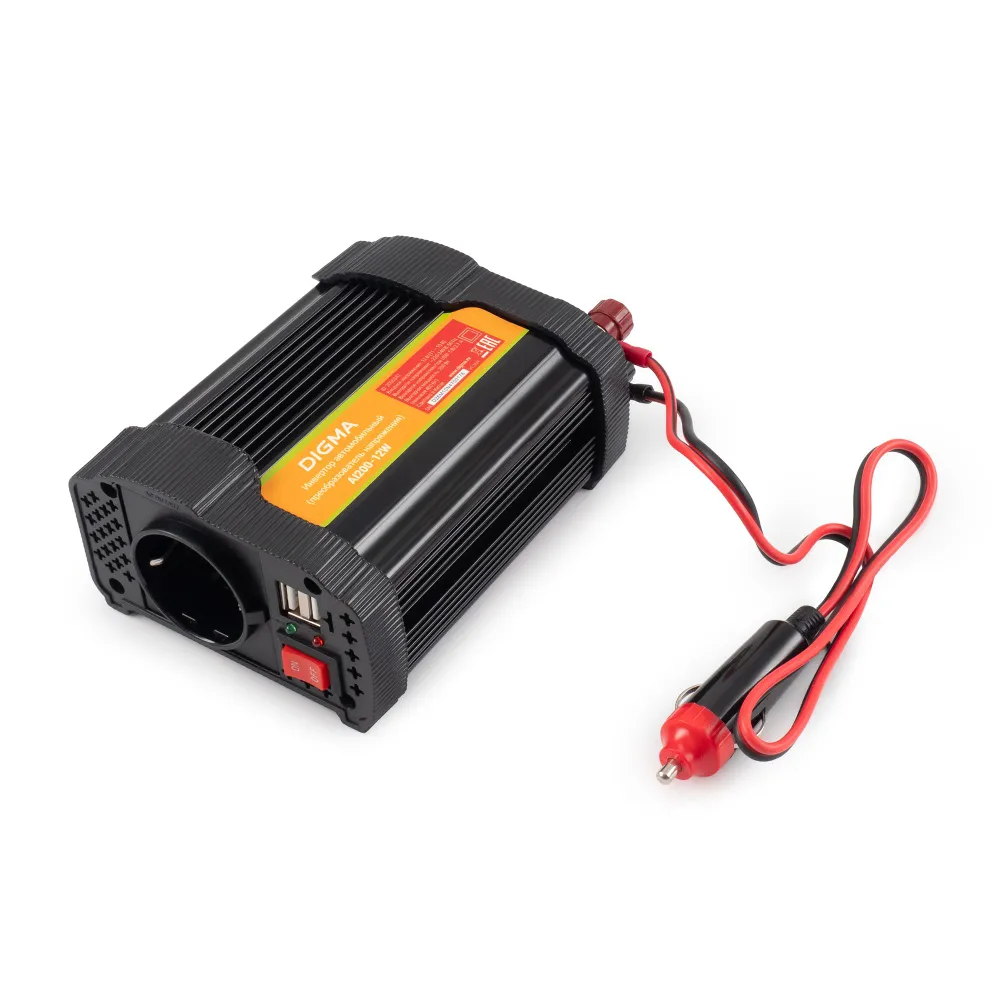Преобразователь напряжения Digma AI200-12W 200 Вт, 12В/220В