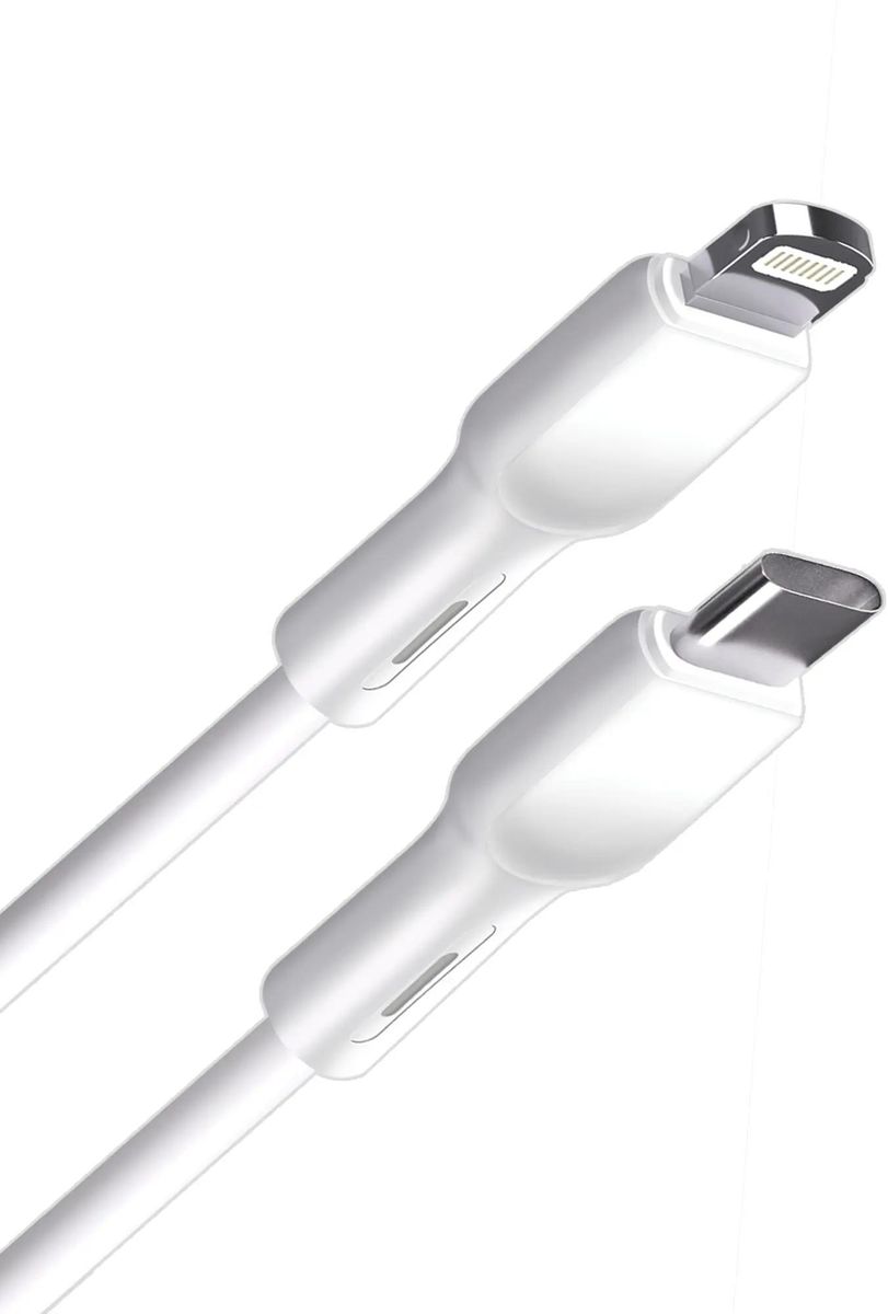Кабель USB Type-C(m)-Lightning 8-pin(m), 2 м, белый, BORASCO (52392)