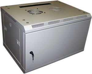 Шкаф телекоммуникационный настенный 6U 600x450, металл, серый, разборный, SNR SNR-TWC-6-M