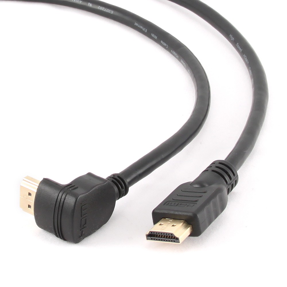 

Кабель HDMI(19M)-HDMI(19M) угловой v1.4, 3 м, черный Gembird (CC-HDMI490-10)