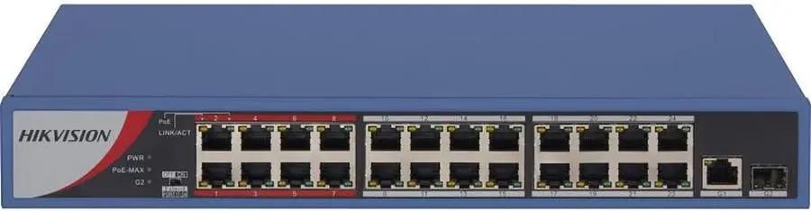 Коммутатор Hikvision DS-3E0326P-E/M(C), 24x100 Мбит/с, SFP/uplink: combo RJ-45/SFPx2 (DS-3E0326P-E/M(C))