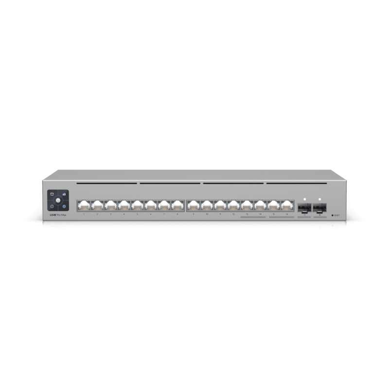 Коммутатор Ubiquiti UniFi Pro Max 16, 16x2.5 Гбит/с, SFP/uplink: SFP+x2 (USW-Pro-Max-16)