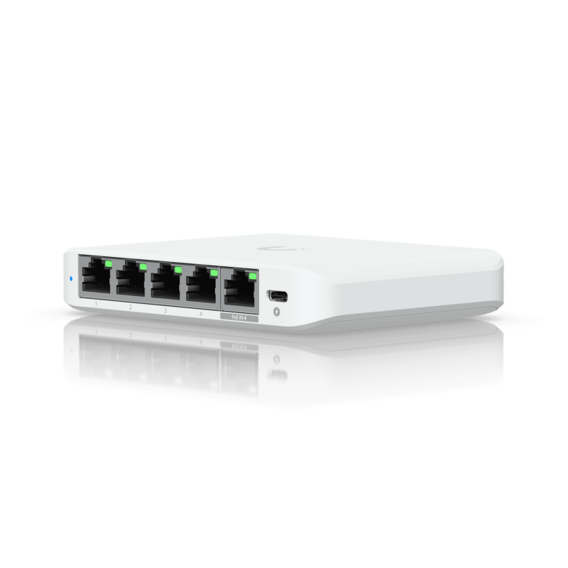 Коммутатор Ubiquiti UniFi Flex Mini 2.5G, 5x2.5 Гбит/с (USW-Flex-2.5G-5)