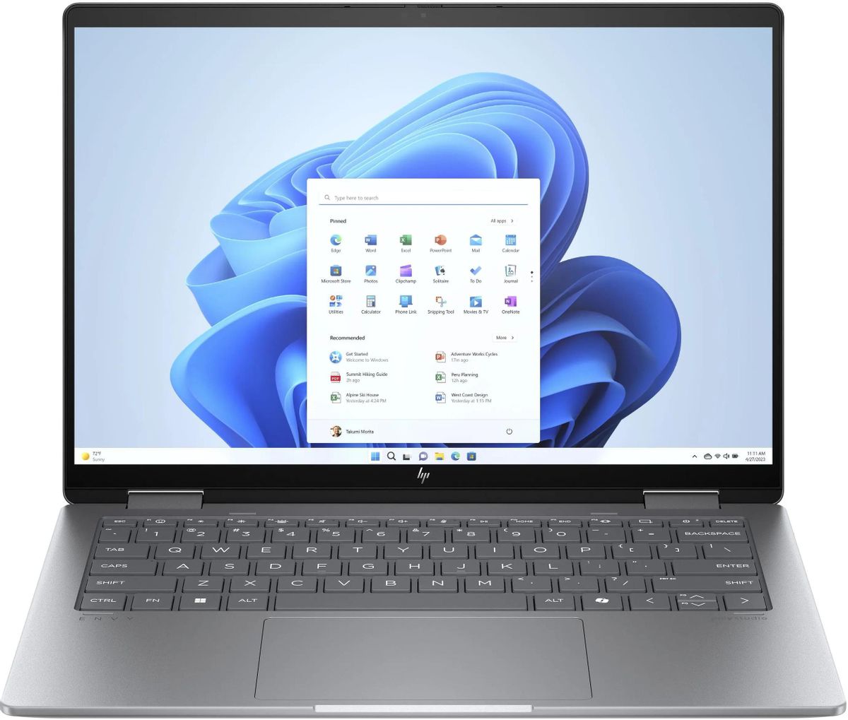 Ноутбук 15.6" HP Envy x360 15-fe0012ci, серебристый (A1YJ2EA)