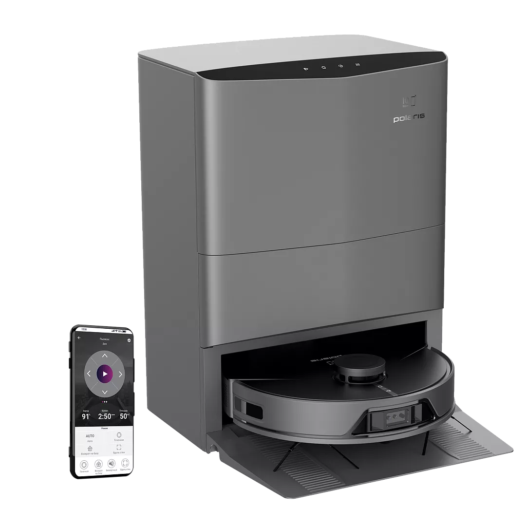 Робот-пылесос Polaris PVCRAC 7750 Wi-Fi IQ Home, графитовый