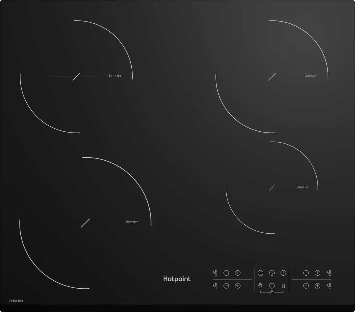 Индукционная варочная панель HOTPOINT HB 2560S BF, 4 конфорки, черный (HB 2560S BF)