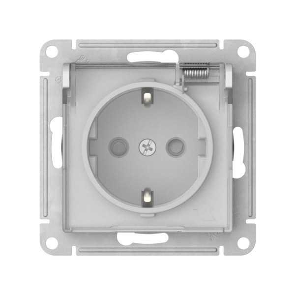 Розетка Systeme Electric (Schneider Electric) ATLASDESIGN AQUA, однопостовая, белый