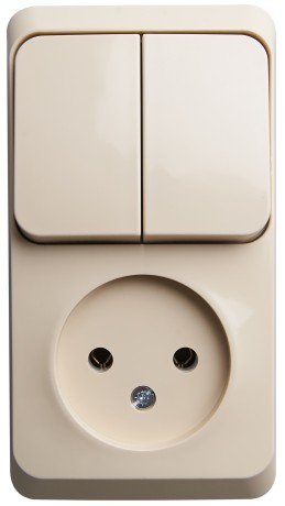 Блок розетка+выключатель Systeme Electric Этюд