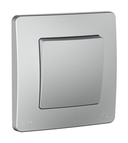 Переключатель Systeme Electric, 1кл., алюминий