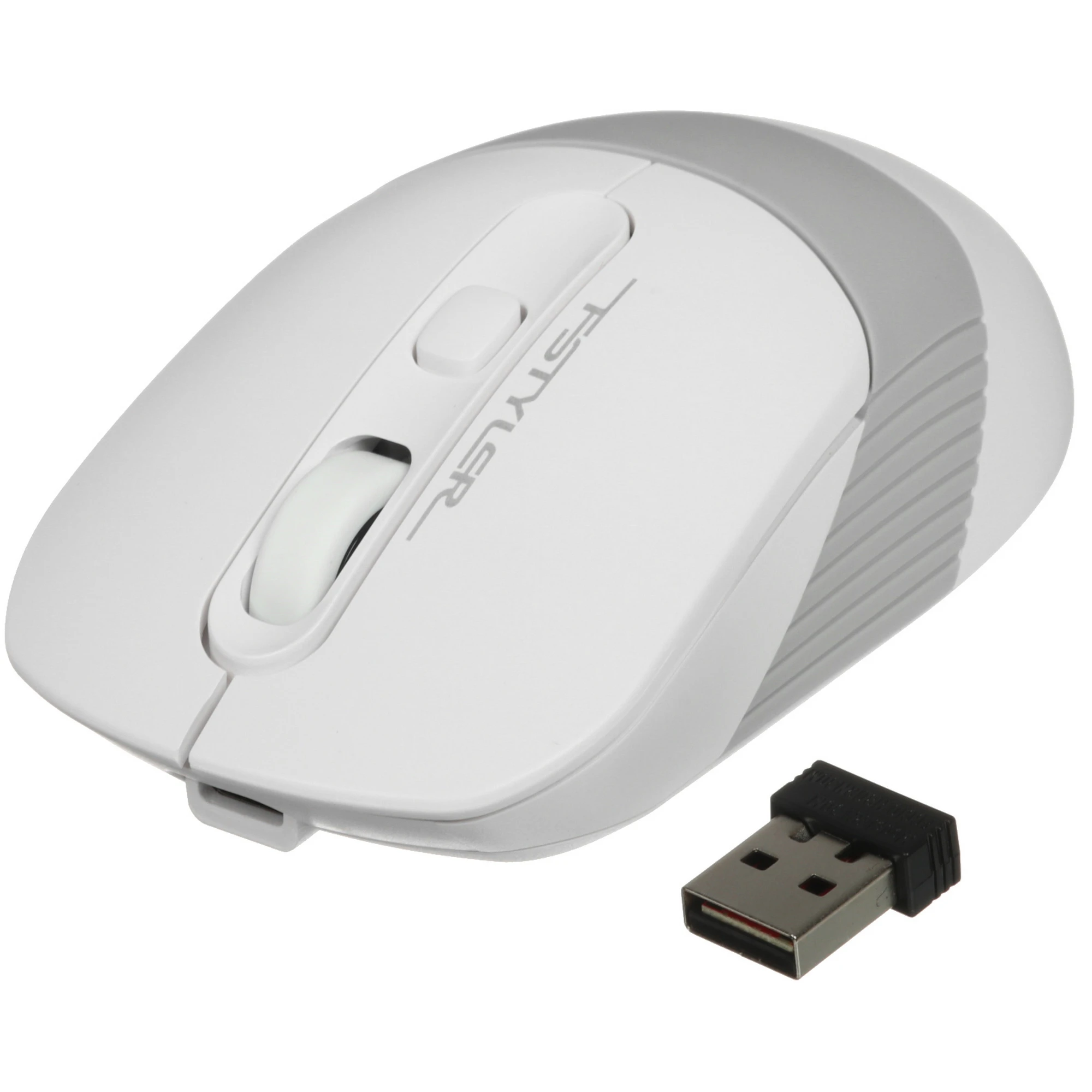 Мышь A4Tech Fstyler FB10CS, Bluetooth/Радиоканал, белый/серый (FB10CS USB GRAYISH WHITE)