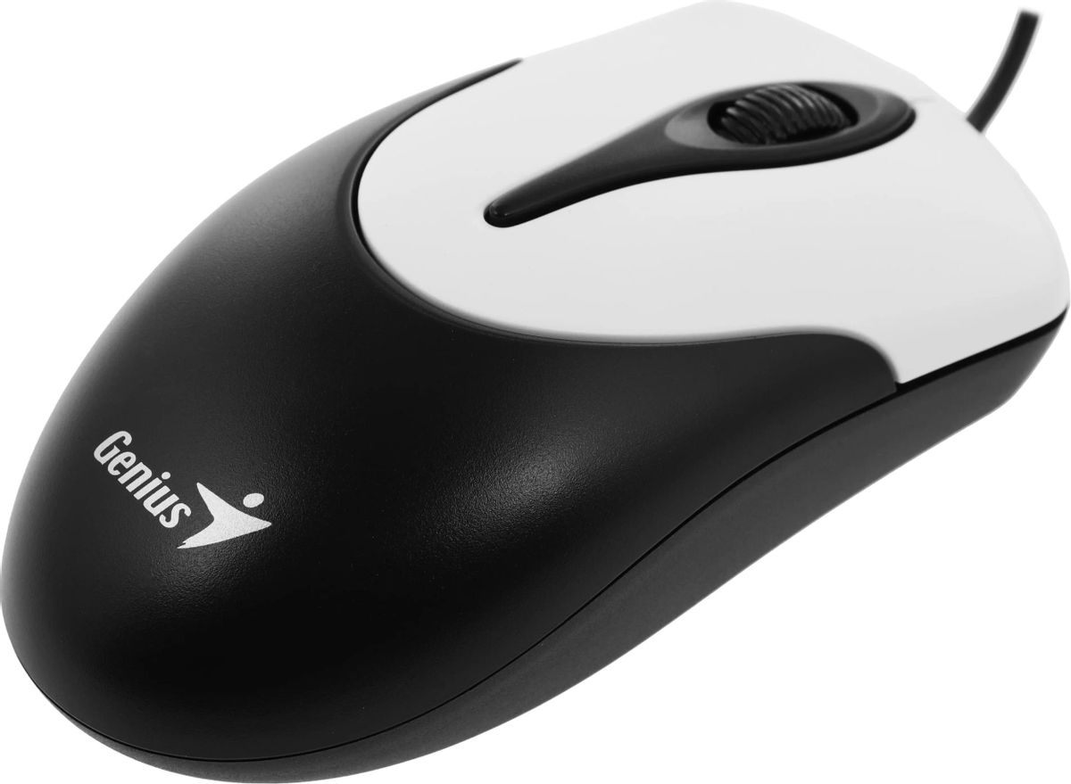 

Мышь проводная Genius NetScroll 100 V2, 800dpi, оптическая светодиодная, USB, белый/черный (31010001401), NetScroll 100 V2 Black-Grey USB