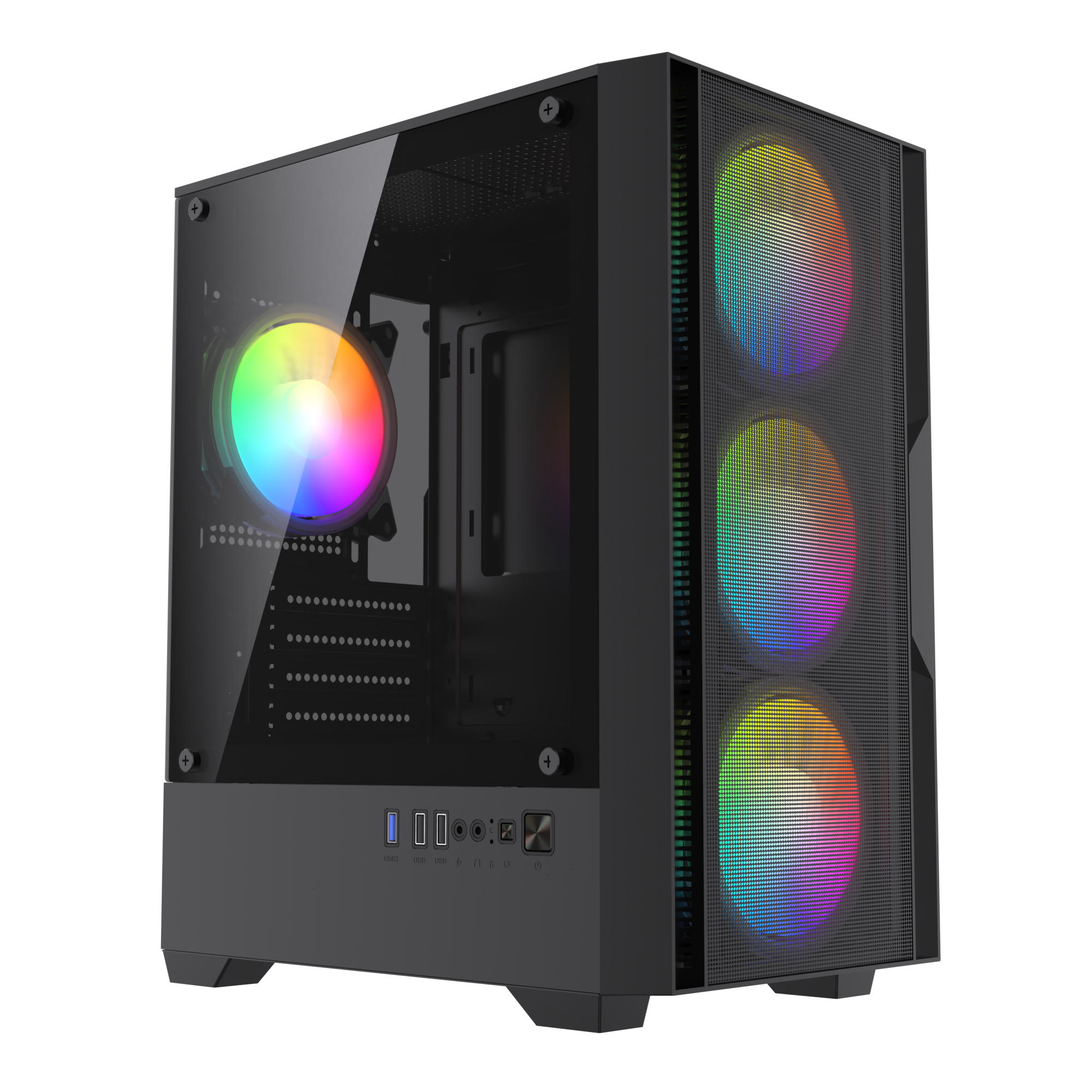 Корпус BaseTech eXtreme GFX-06, Mini-Tower, без БП, черный