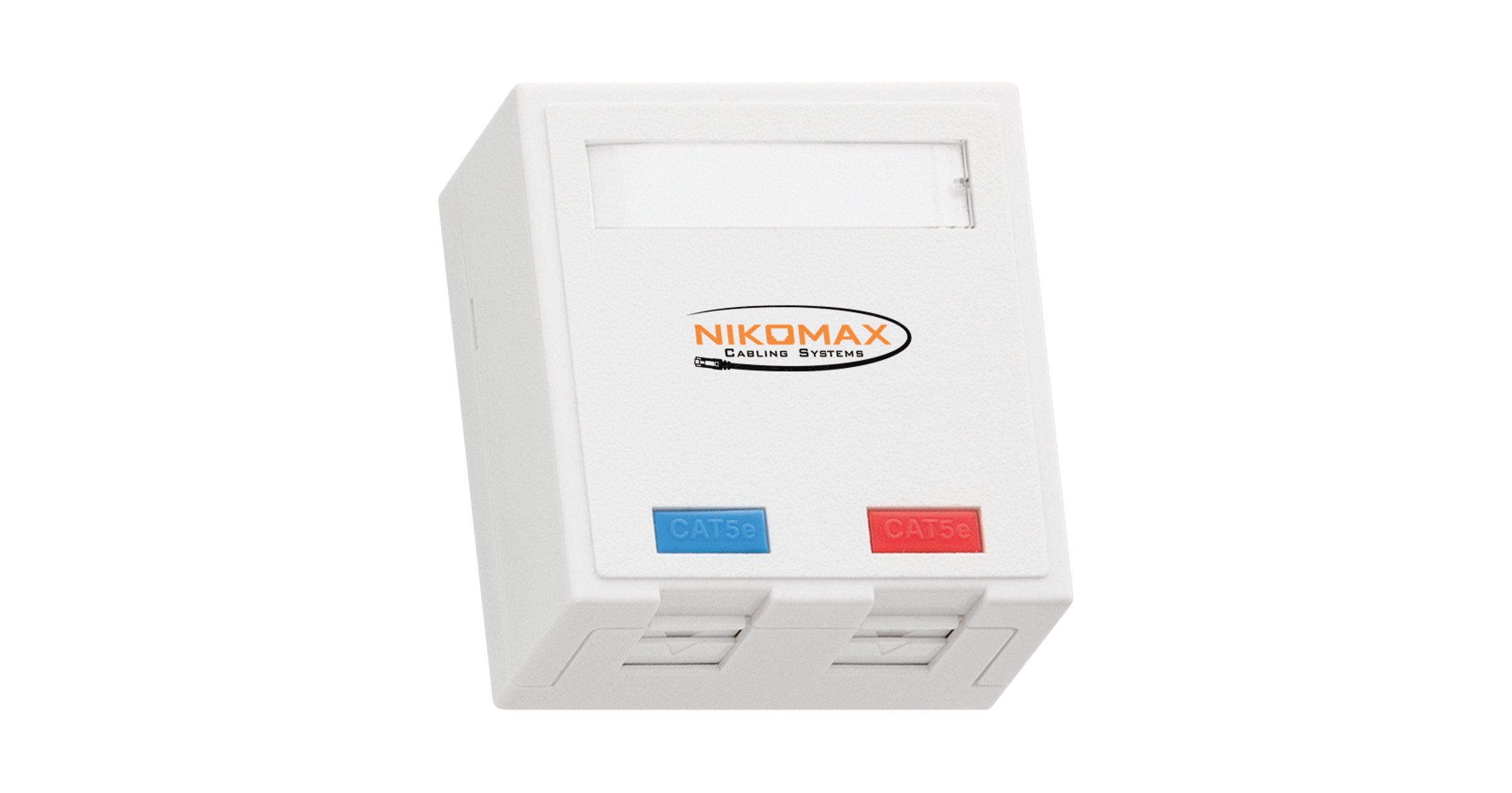 Розетка RJ-45+RJ-45 открытый монтаж, NIKOMAX (NMC-WO2UD2-FT-ST-WT)