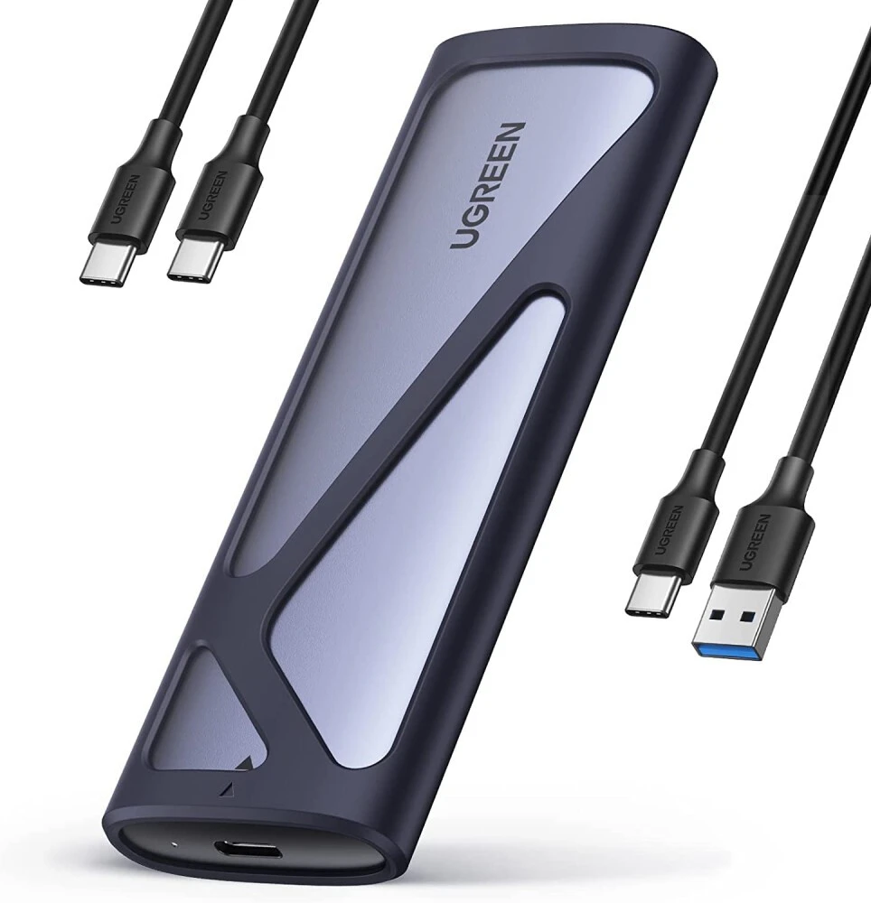 Внешний бокс Ugreen CM400, 1xM.2/M.2 NVMe, серый