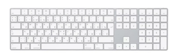 Клавиатура Apple Magic Keyboard with Numeric Keypad, Bluetooth/USB, серебристый (MXCJ3RS/A)