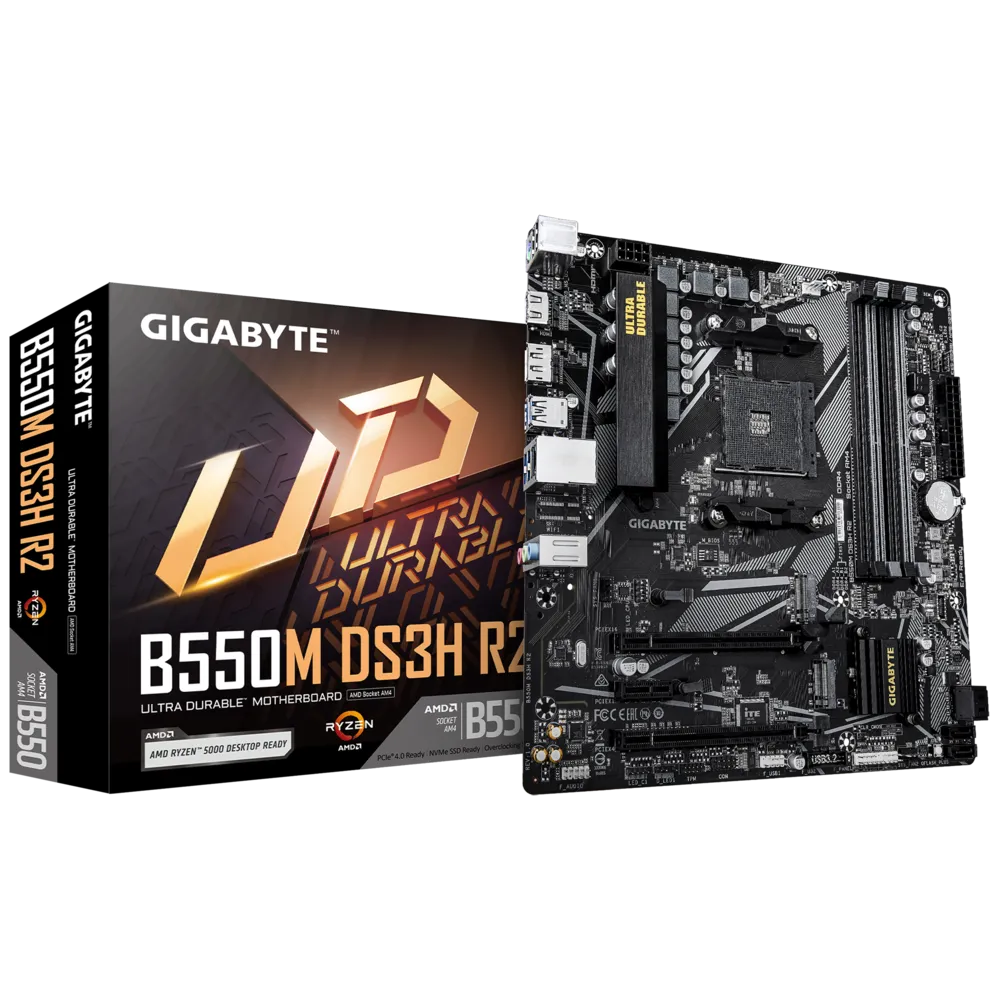 Материнская плата GIGABYTE B550M DS3H R2, SocketAM4, AMD B550, mATX