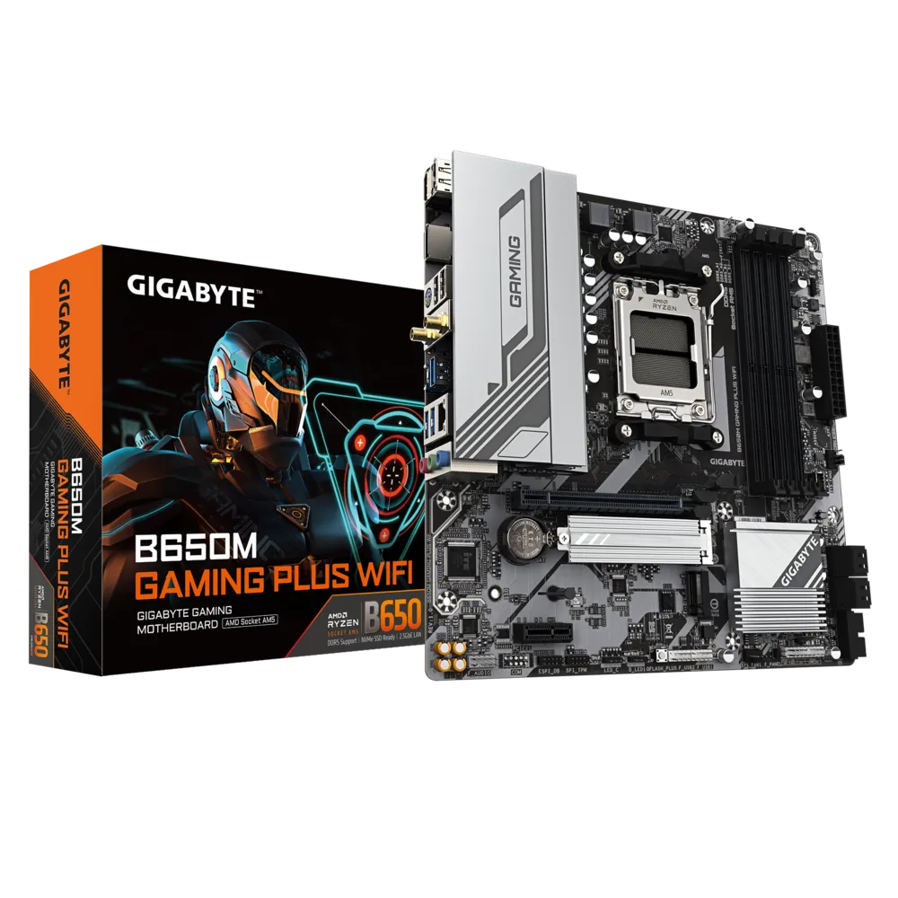 Материнская плата GIGABYTE B650M GAMING PLUS WIFI, AM5, AMD B650, mATX