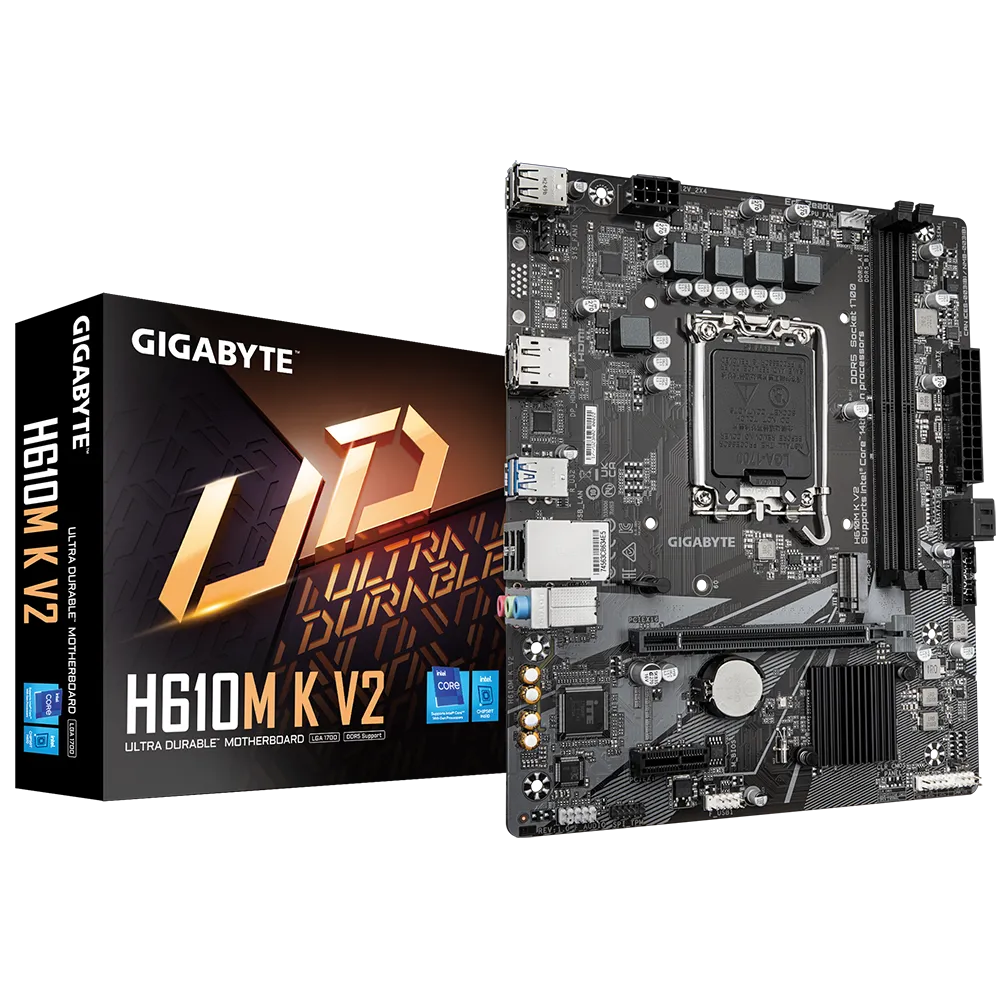 Материнская плата GIGABYTE H610M K V2, Socket1700, Intel H610, mATX