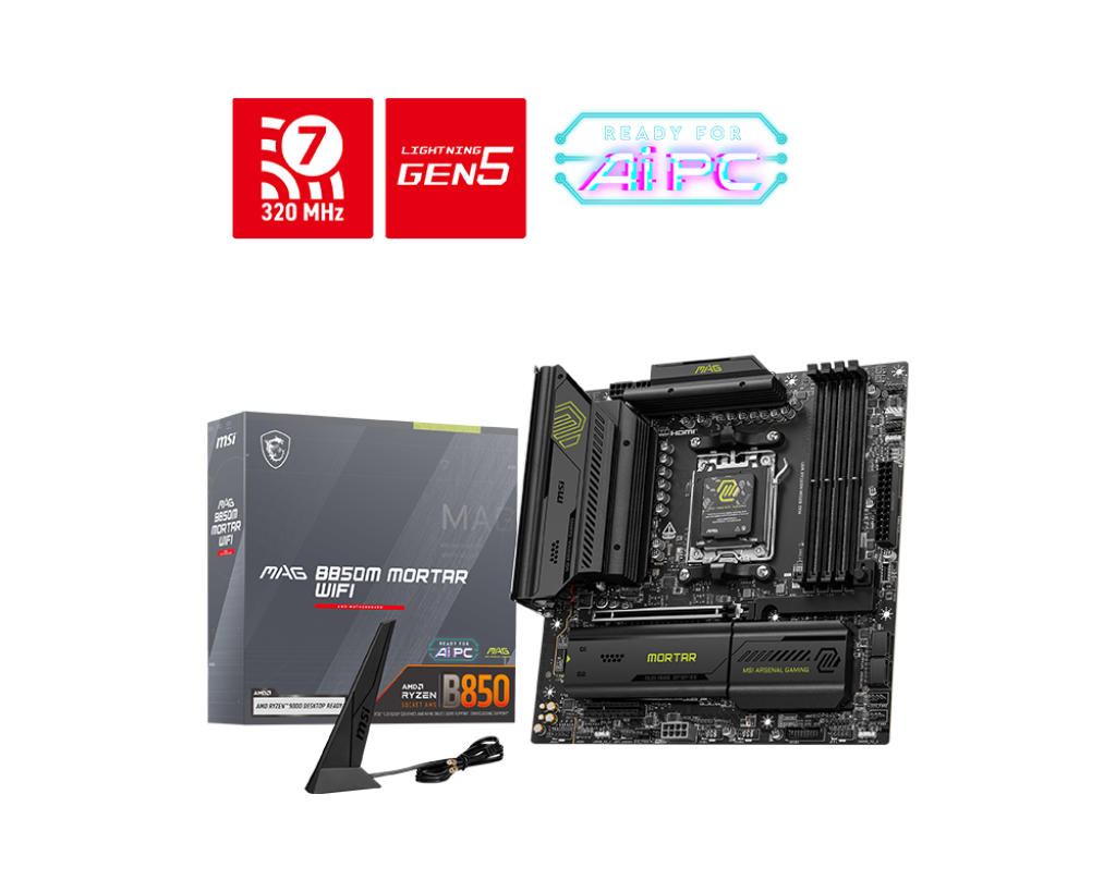 Материнская плата MSI MAG B850M MORTAR WIFI, AM5, AMD B850, mATX