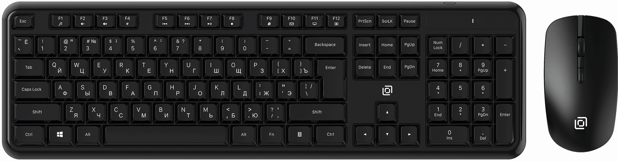 Клавиатура + мышь Oklick S277W, USB, черный (2066172)