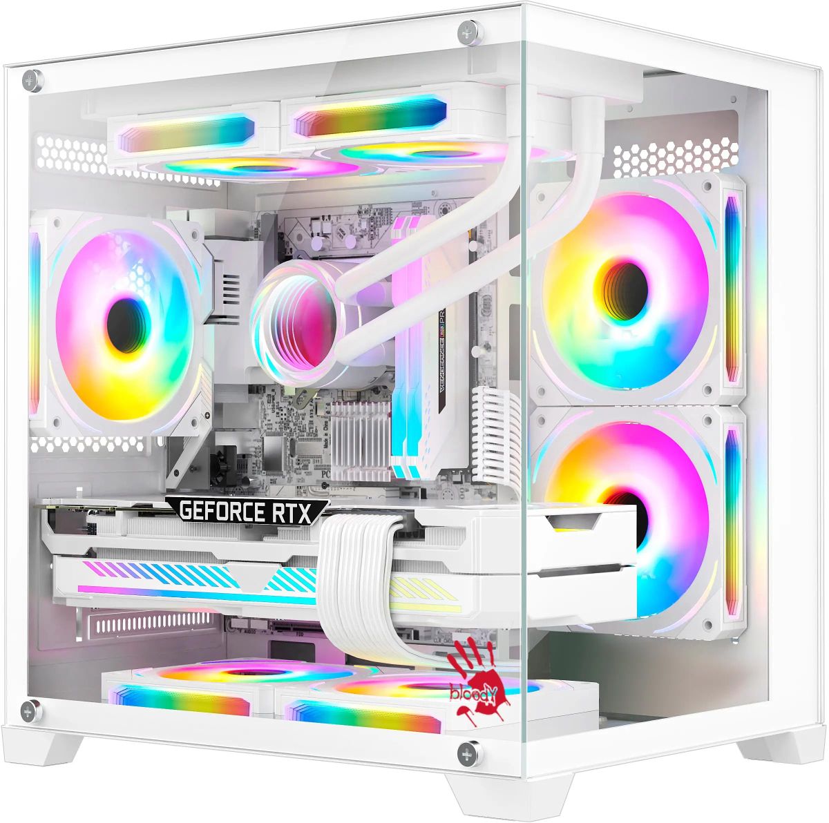 Корпус Bloody BD-CC105, Midi-Tower, без БП, белый