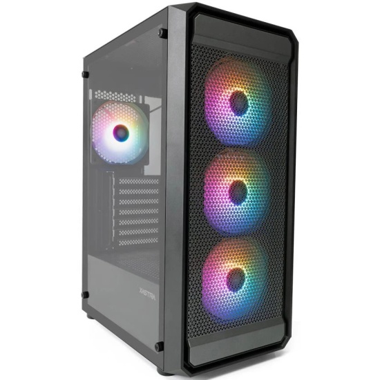 Корпус XASTRA A403 4FC12F, Midi-Tower, без БП, черный