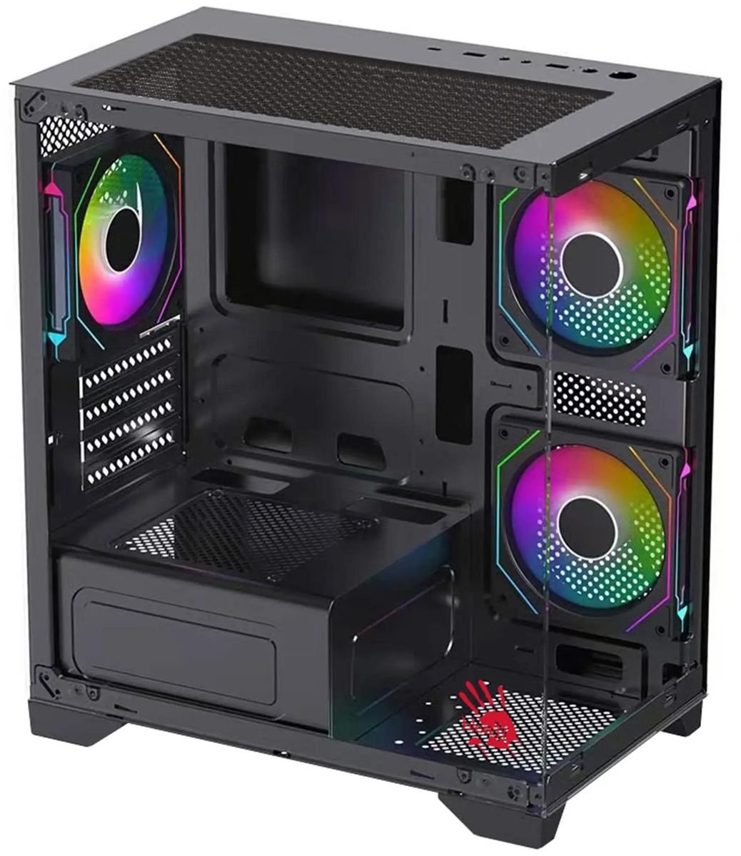 Корпус Bloody BD-CC103F, Mini-Tower, без БП, черный