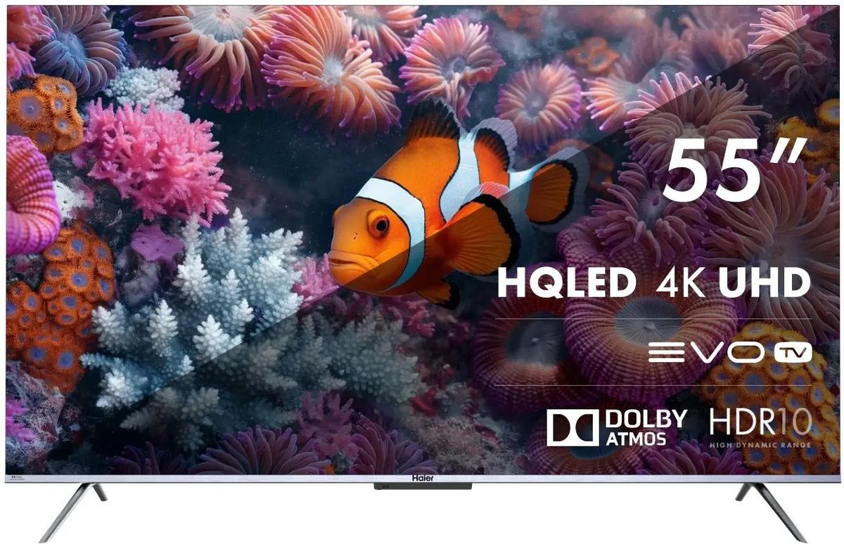 Телевизор 55" Haier Smart TV S3, 3840x2160, серебристый