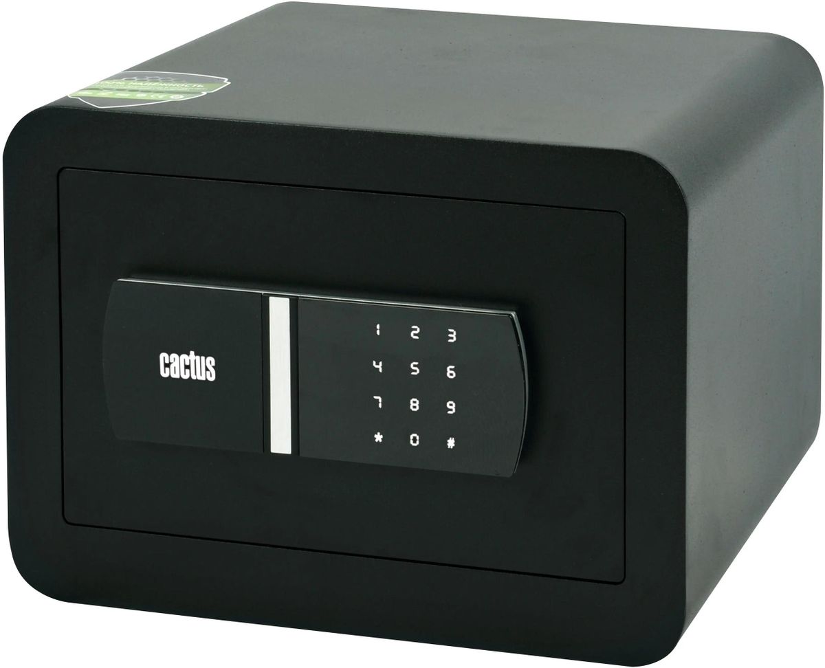 

Сейф мебельный 250мм x 350мм x 300мм, 12.5кг, замков: 1/электронный, Cactus CS-SF-T25, Черный, CS-SF-T25