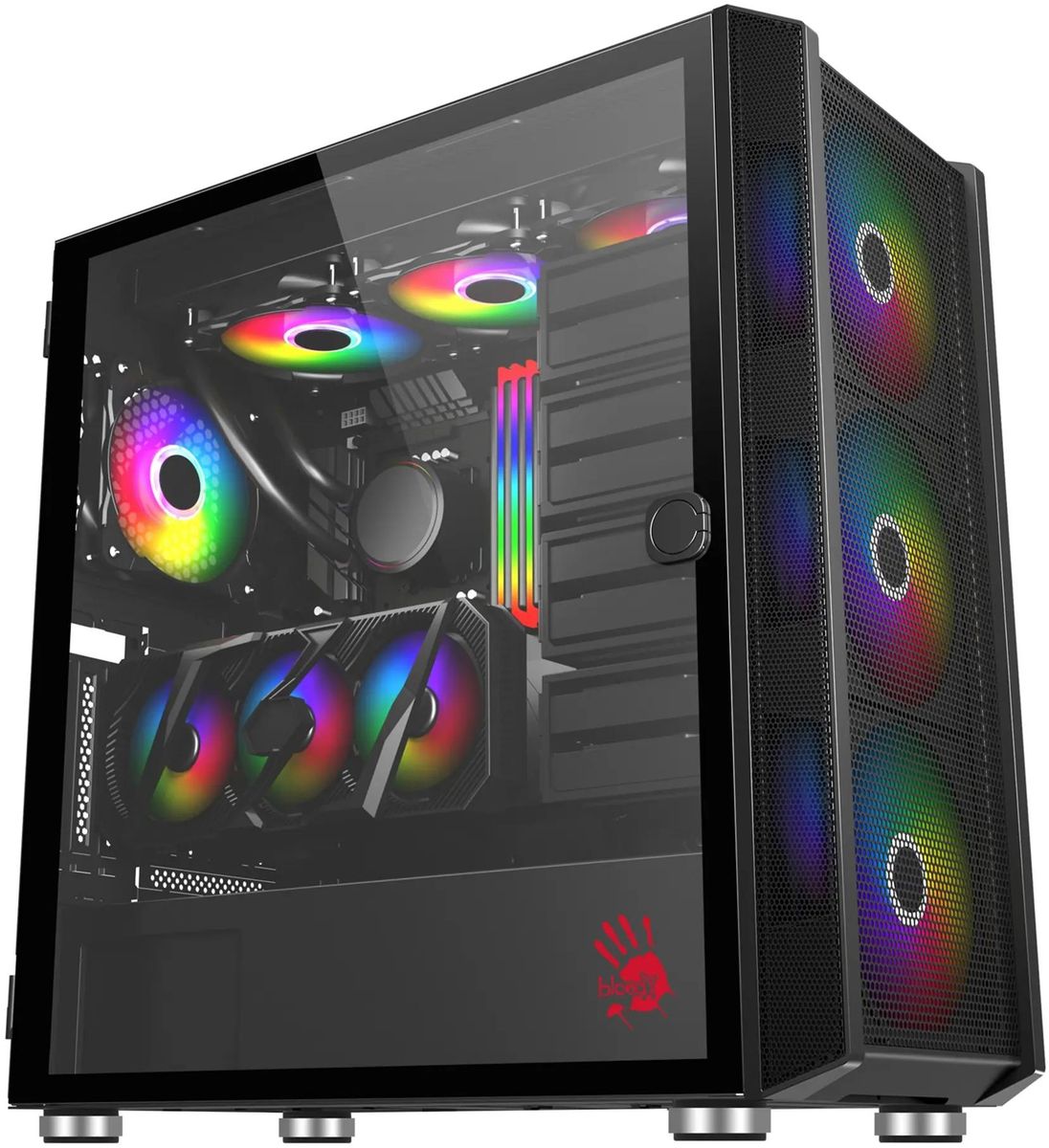 Корпус Bloody BD-CC119, Midi-Tower, без БП, черный