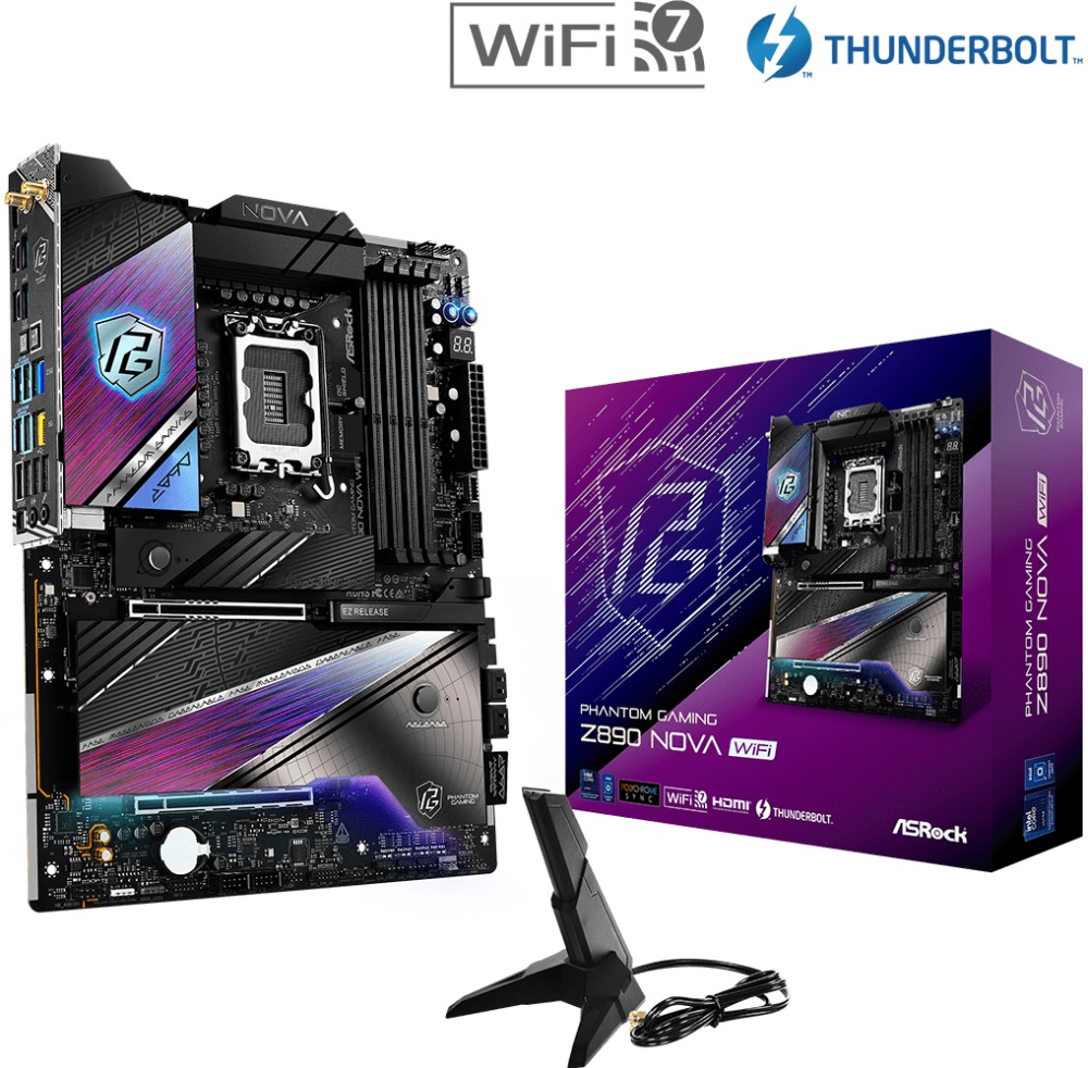 Материнская плата ASRock Z890 NOVA WIFI, LGA1851, Intel Z890, ATX