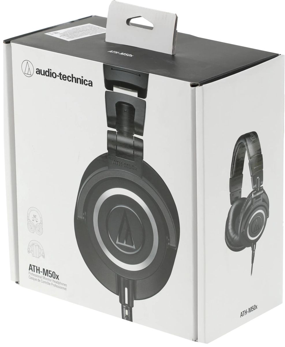 Проводные наушники Audio-Technica ATH-M50x, черный (15117007