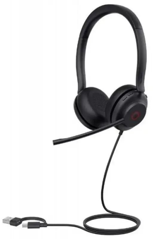 Проводная гарнитура Yealink UH35 DUAL UC USB-C/A, черный (UH35 DUAL UC USB-C/A)
