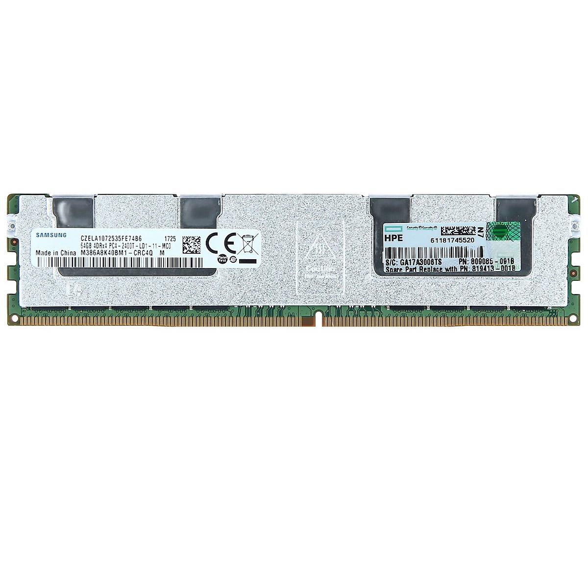 

Память DDR4 LRDIMM 64Gb, 2400MHz, CL17, 1.2V, Quad Rank Load Reduced, HPE (819413-001)