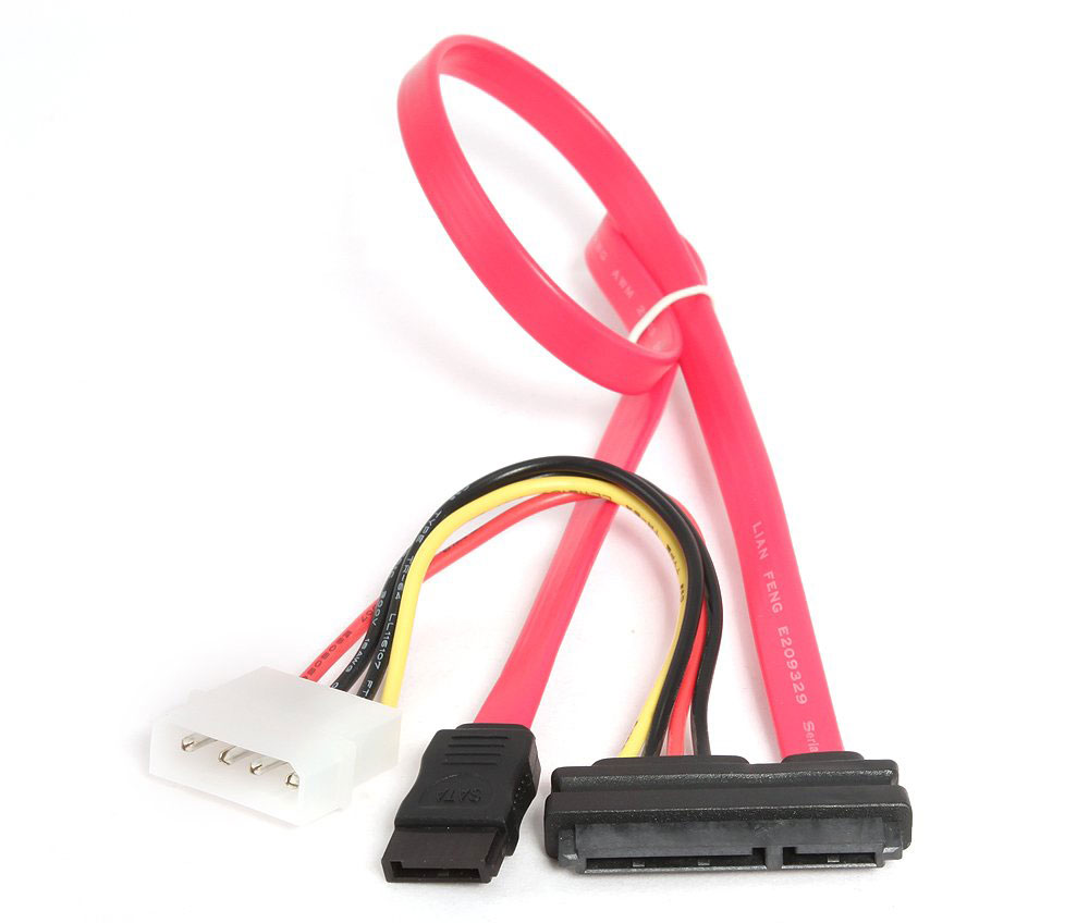 Кабель Cablexpert Molex (4 pin) + SATA (7 pin)-SATA (15 + 7 pin), 3.0, 35 см