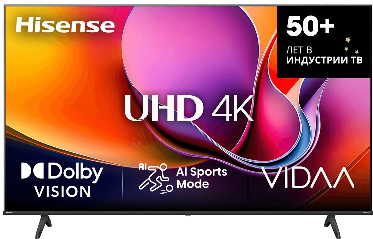 Телевизор 43" Hisense 43A6Q, 3840x2160, черный