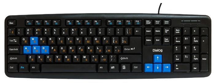 

Клавиатура проводная Dialog KM-025U Black-Blue USB, мембранная, USB, KM-025U Black-Blue USB