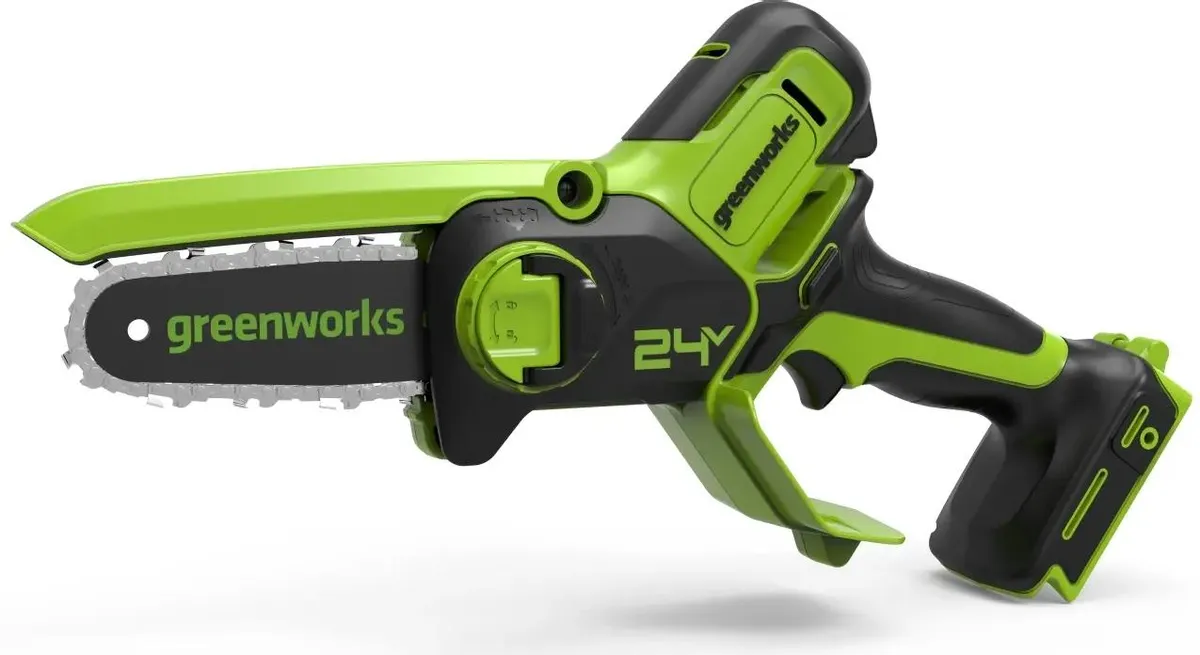 Пила цепная Greenworks G24MCS10, аккумуляторная, 10 см