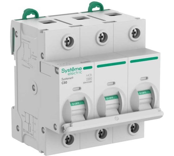 Выключатель автоматический Systeme Electric Systeme9 27мм 100А C 10кА