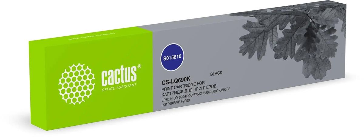 Картридж ленточный Cactus CS-LQ690K/CS-LQ690K, черный