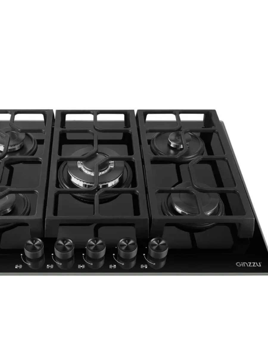 Газовая варочная панель Ginzzu HCG-515 5 конфорок, черный