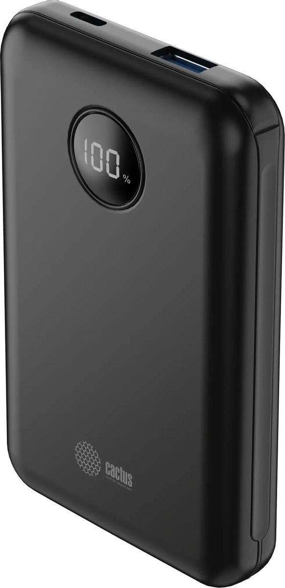 Портативный аккумулятор (Powerbank) Cactus CS-PBFSOA-10000, 10000 мА·ч, черный