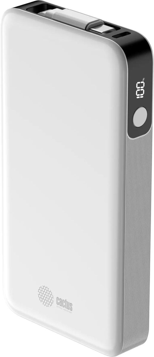 Портативный аккумулятор (Powerbank) Cactus CS-PBFSPA-10000, 10000 мА·ч, белый