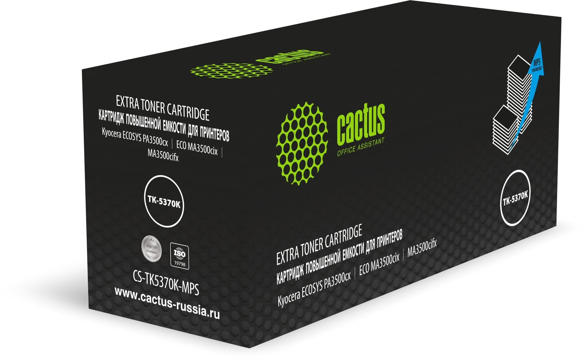 Картридж Cactus CS-TK5370K-MPS, черный, 18500 страниц