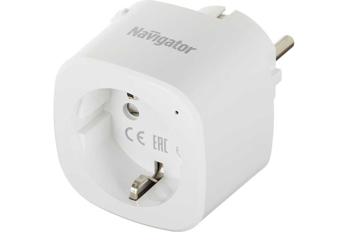 Умная розетка Navigator NSH-ST-01-WiFi, WiFi, белый