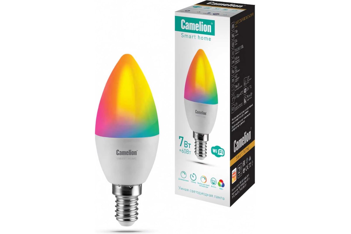 Умная лампа Camelion 14500, 7 Вт, 2200-6500K, E14 (14500)