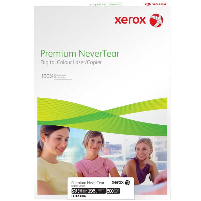 

Бумага SRA3 258г/м² 500 листов, 195мкм, Xerox Premium Never Tear (003R98043), Белый