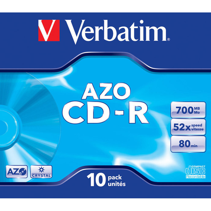Диск Verbatim CD-R 700Mb, 52x, коробка (10 шт)